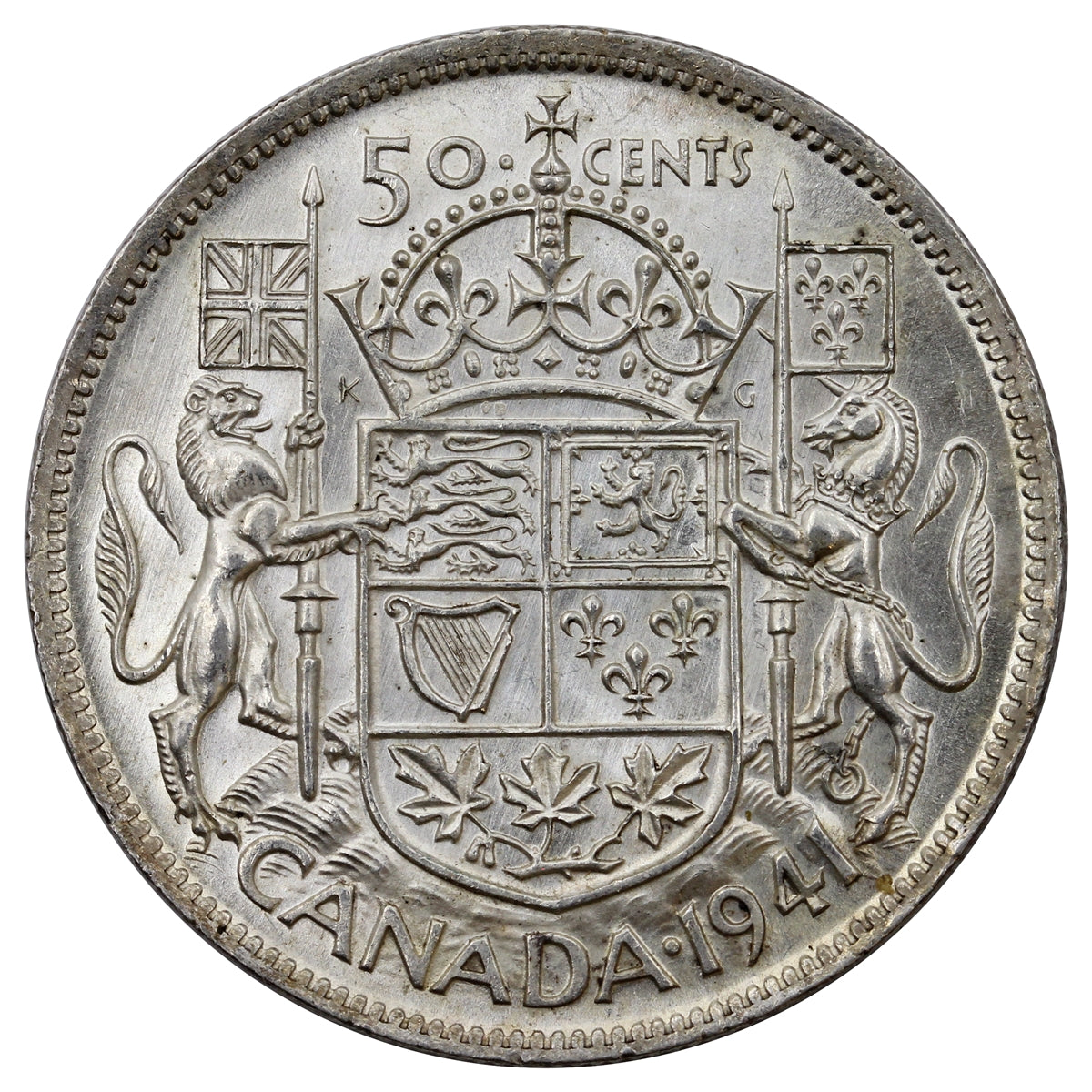1941 Canada 50-cents Uncirculated (MS60)