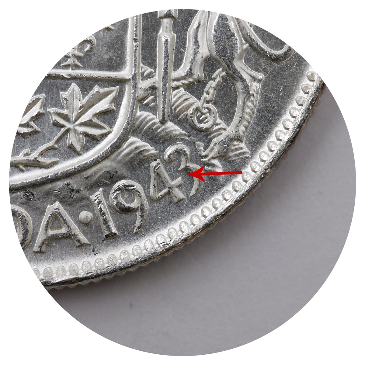 1943 Canada 50-cents Brilliant Uncirculated (MS-63) $