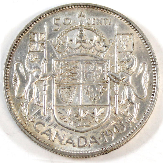 1943 Canada 50-cents Extra Fine (EF40)