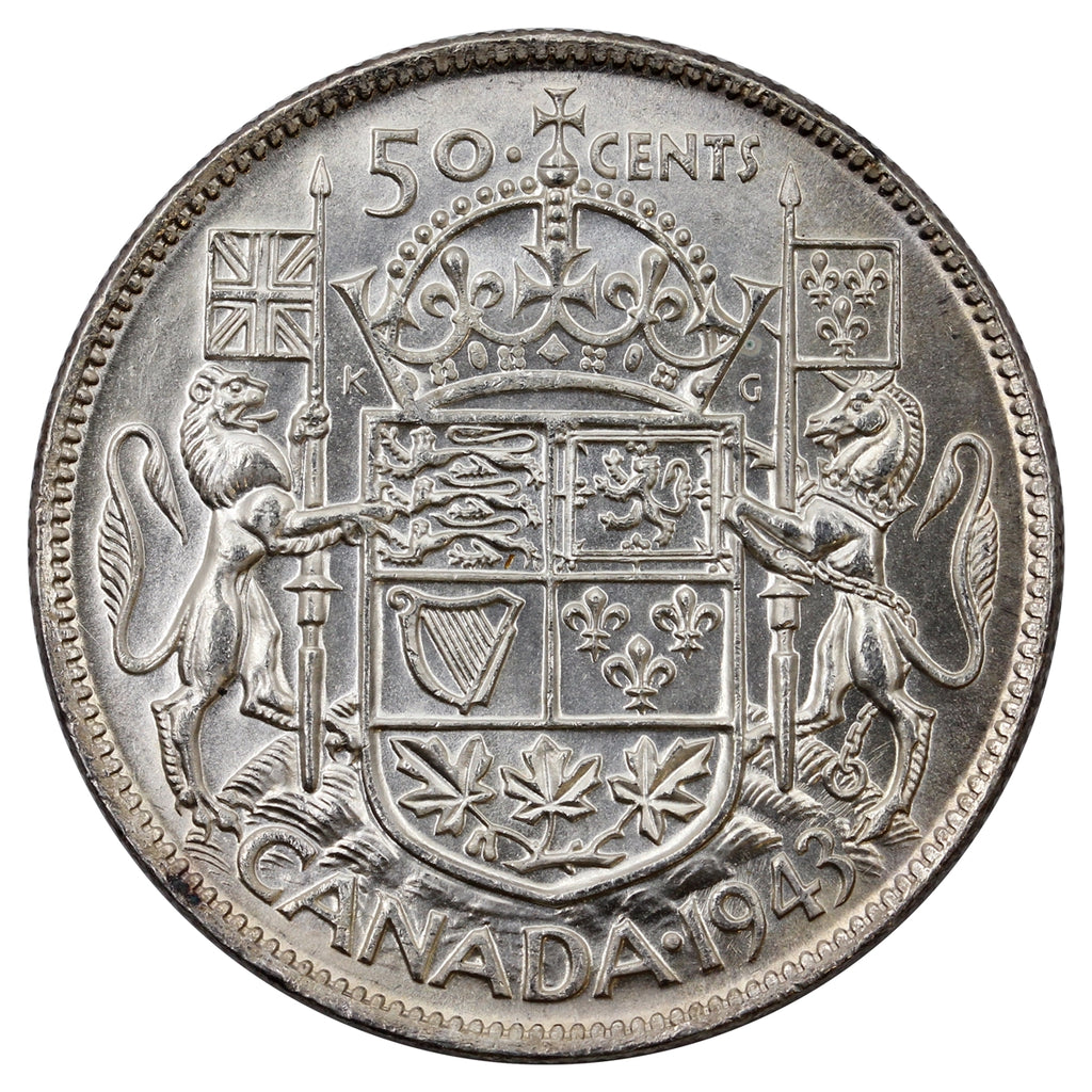 1943 Canada 50-cents Uncirculated (MS60)