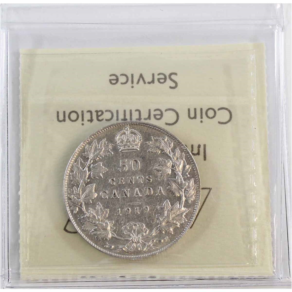 1919 Canada 50-cents ICCS Certified EF40