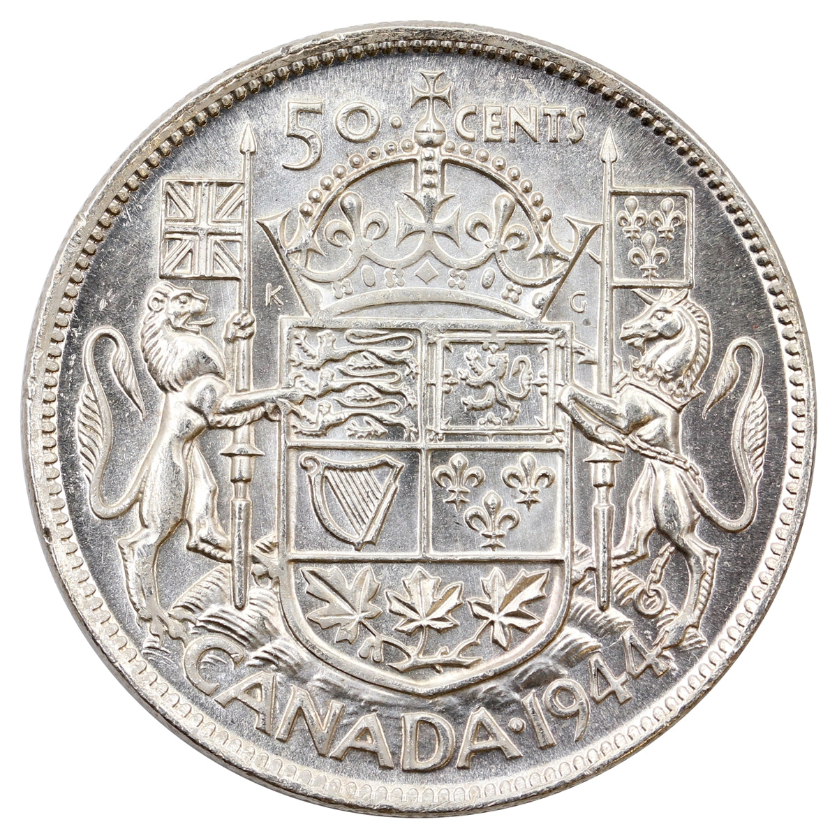 1944 Canada 50-cents Uncirculated (MS60)