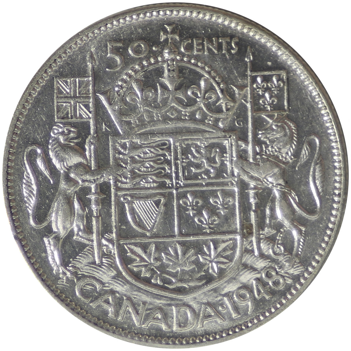 1948 Canada 50-cents ICCS Certified VF30