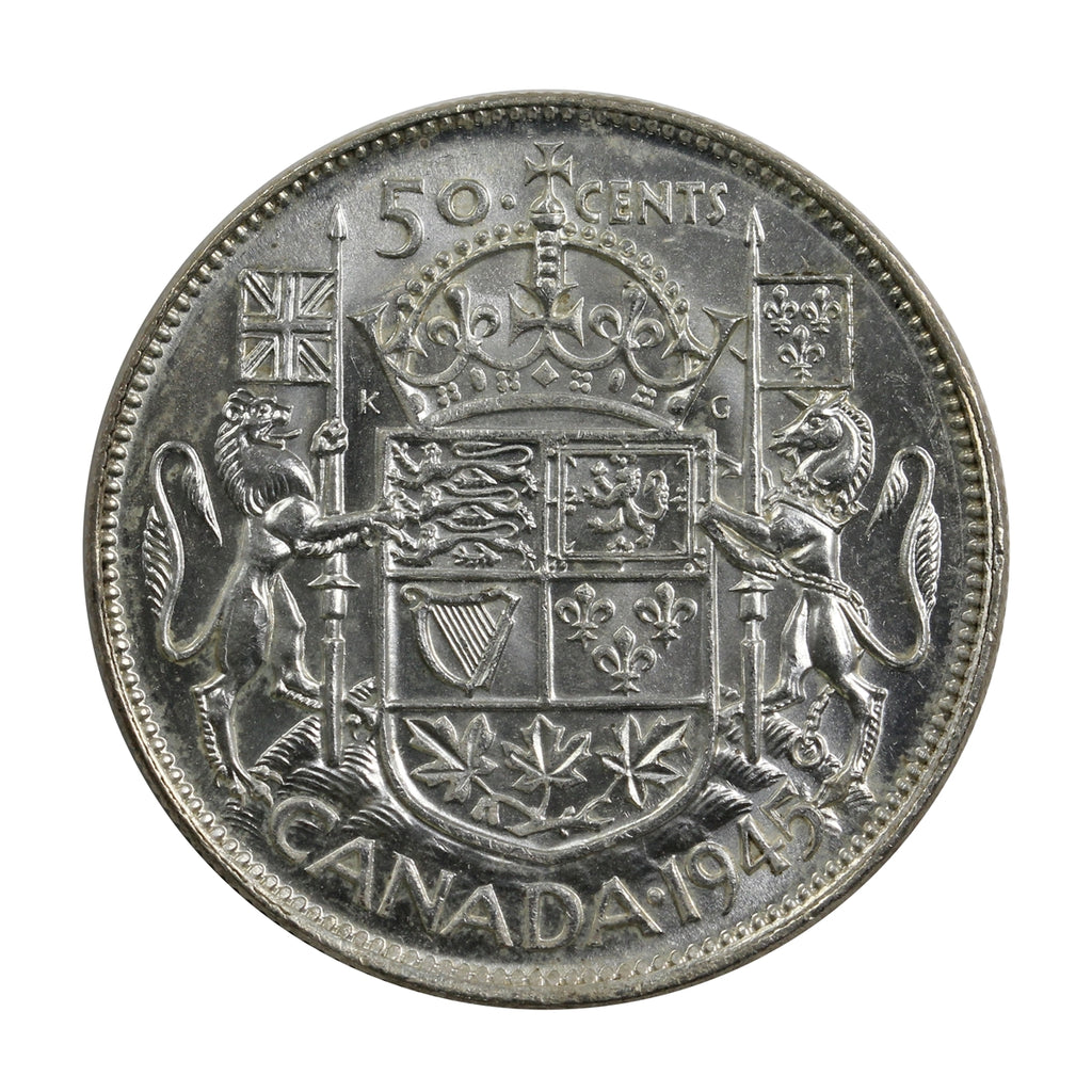 1945 Canada 50-cents UNC+ (MS62)
