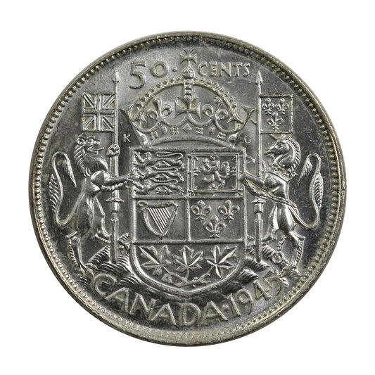 1945 Canada 50-cents UNC+ (MS62)