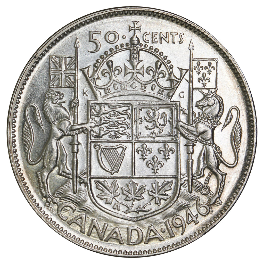1946 Canada 50-cents AU-UNC (AU-55) $