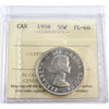 1958 Canada 50-cents ICCS Certified PL66