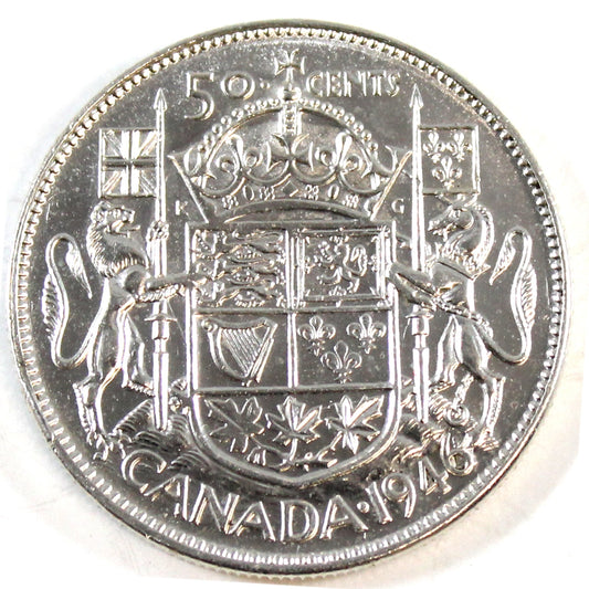 1946 Hoof In 6 Canada 50-cents Extra Fine (EF-40) $