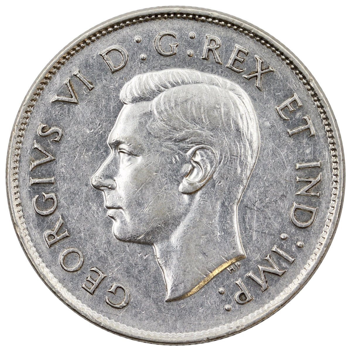 1947 Curved 7 Canada 50-cents Extra Fine (EF40)