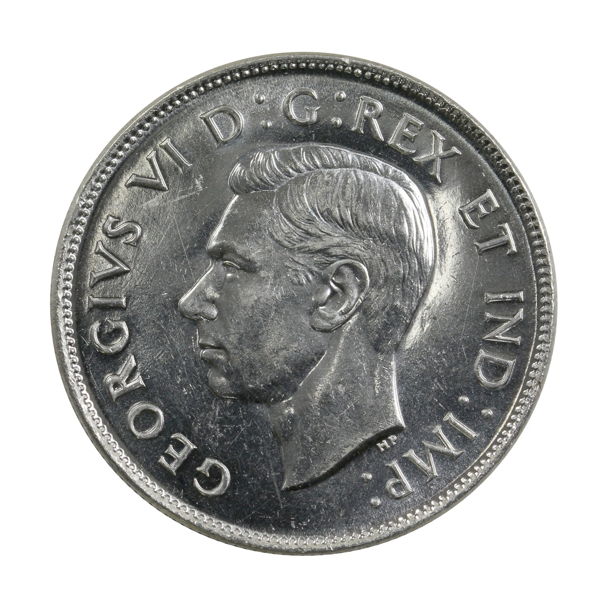 1947 Curved 7 Canada 50-cents UNC+ (MS62) $