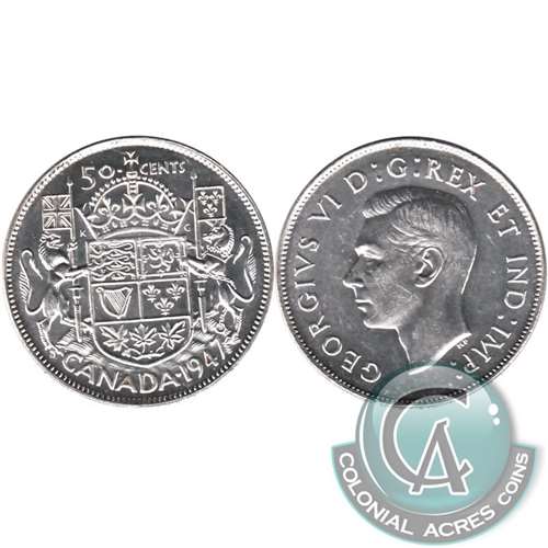 1947 Maple Leaf Canada 50-cents AU-UNC (AU55) $