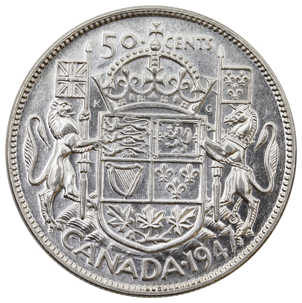1947 Maple Leaf Canada 50-cents EF-AU (EF45) $