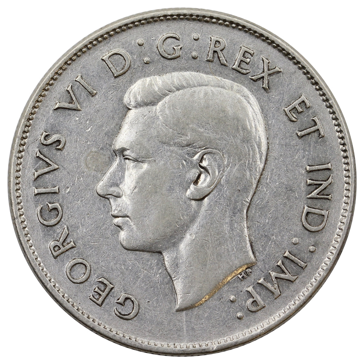 1947 Maple Leaf Canada 50-cents F-VF (F15)