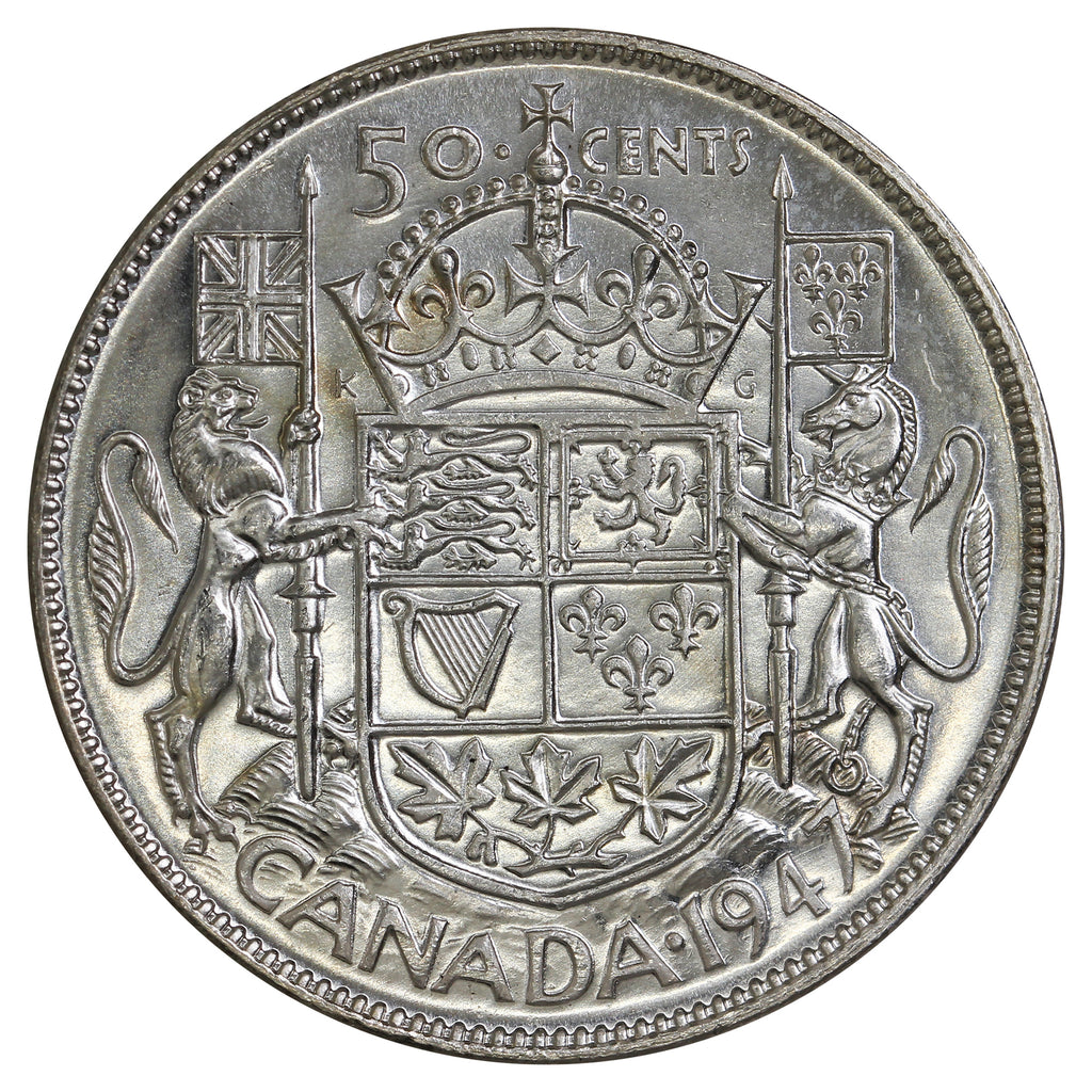 1947 Straight 7 Canada 50-cents UNC+ (MS62) $