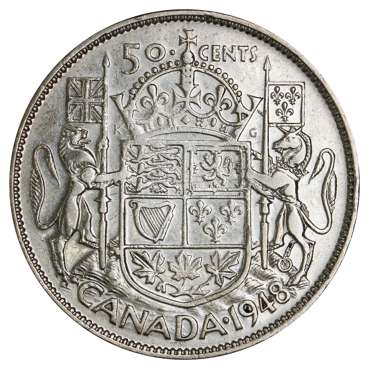 1948 Canada 50-cents Fine (F12) $