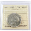 1948 Canada 50-cents ICCS Certified VF20