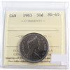 1983 Canada 50-cents ICCS Certified MS65