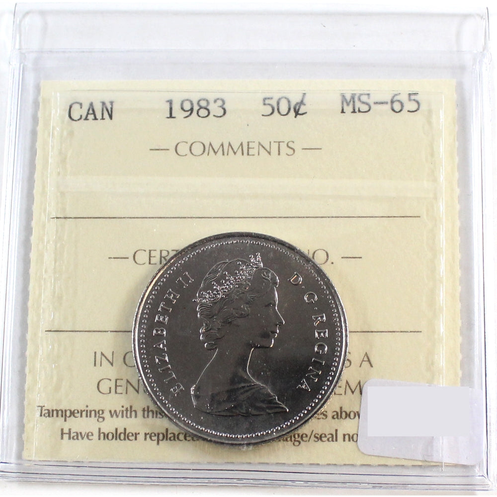1983 Canada 50-cents ICCS Certified MS65