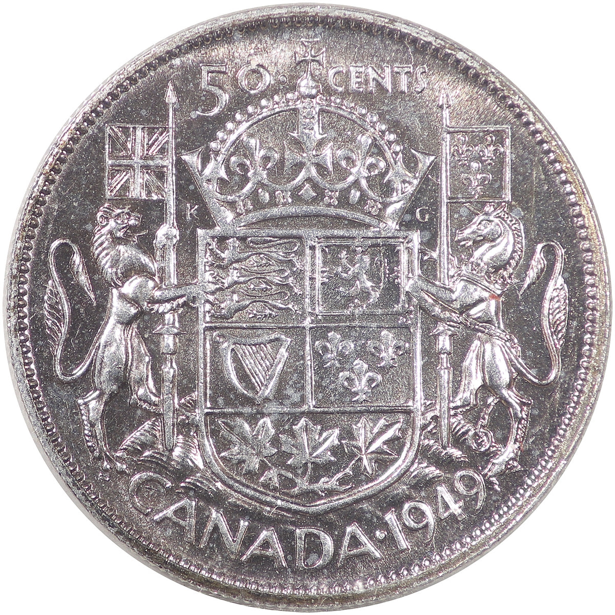 1949 Canada 50-cents ICCS Certified MS60