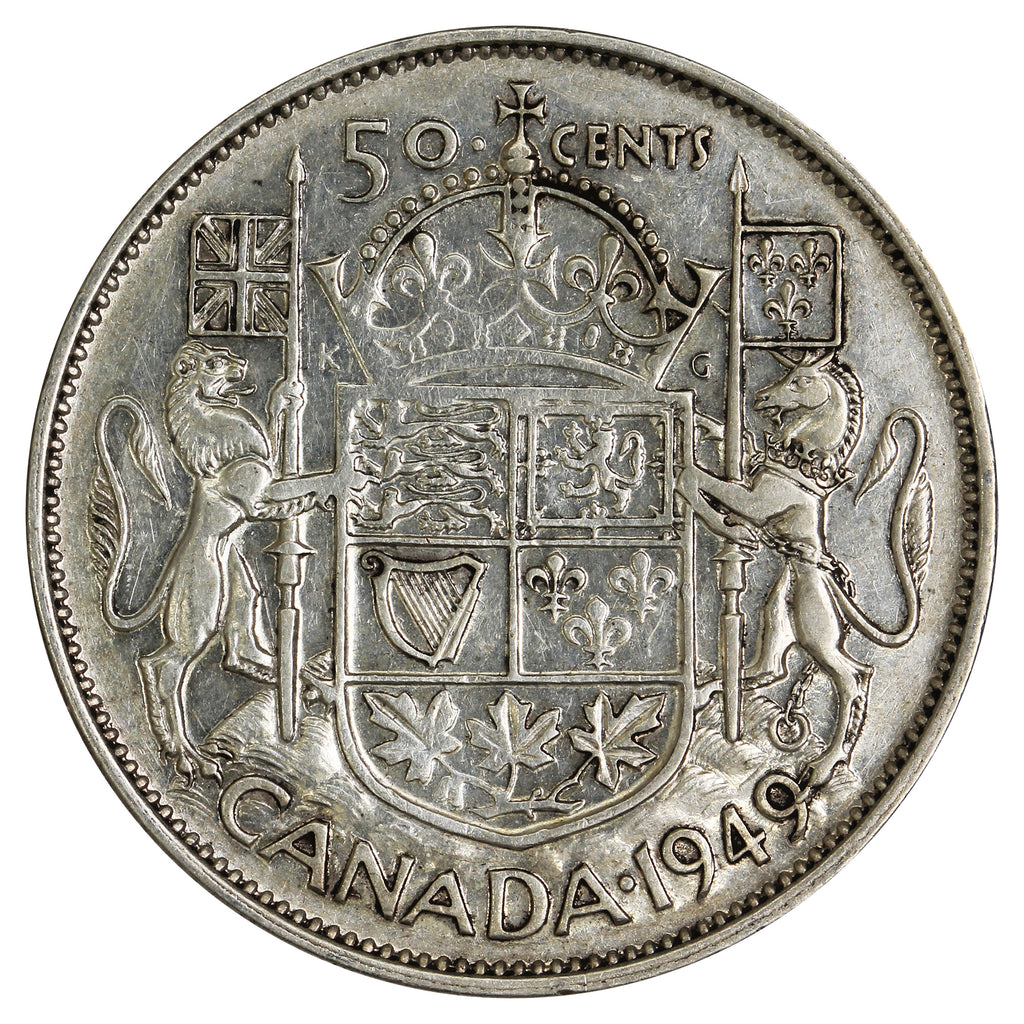 1949 Hoof Over 9 Canada 50-cents F-VF (F15)