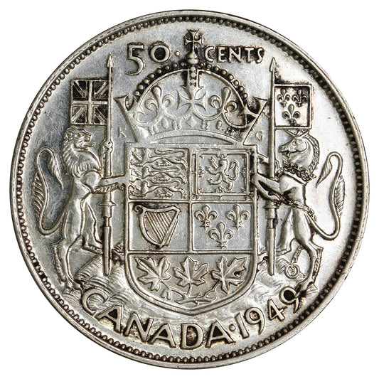 1949 Hoof Over 9 Canada 50-cents Very Fine (VF-20) $