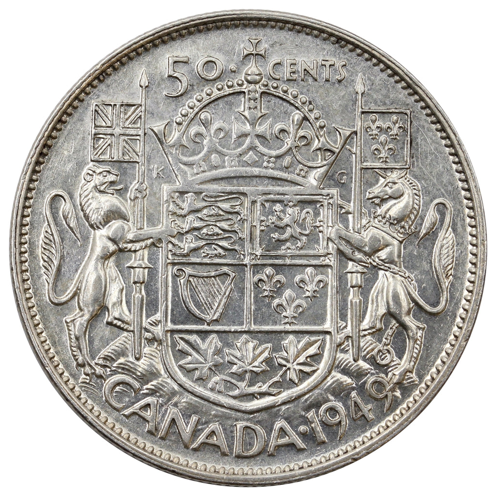 1949 Hoof Over 9 Canada 50-cents VF-EF (VF-30) $