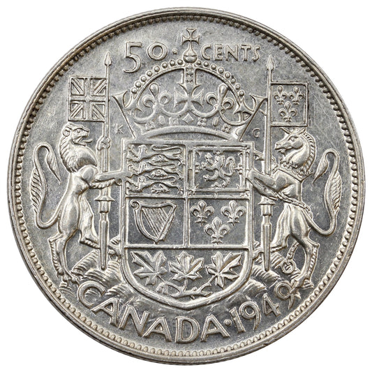 1949 Hoof Over 9 Canada 50-cents VF-EF (VF-30) $