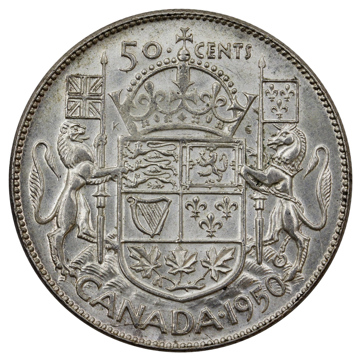 1950 Canada 50-cents EF-AU (EF45)