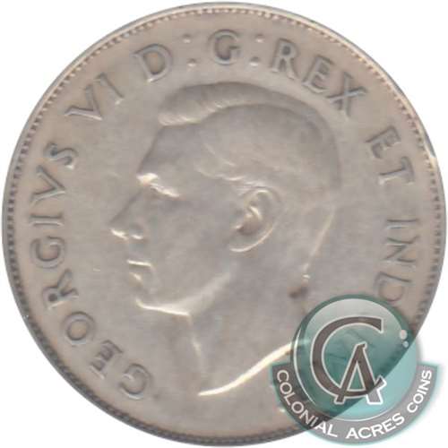 1950 No Design Canada 50-cents Fine (F12)