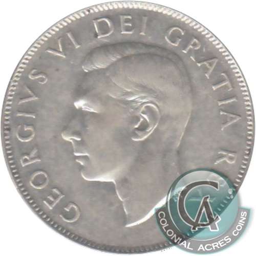 1950 No Design Canada 50-cents VF-EF (VF-30)