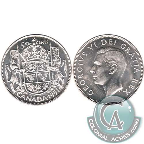 1951 Canada 50-cents Choice Brilliant Uncirculated (MS64)