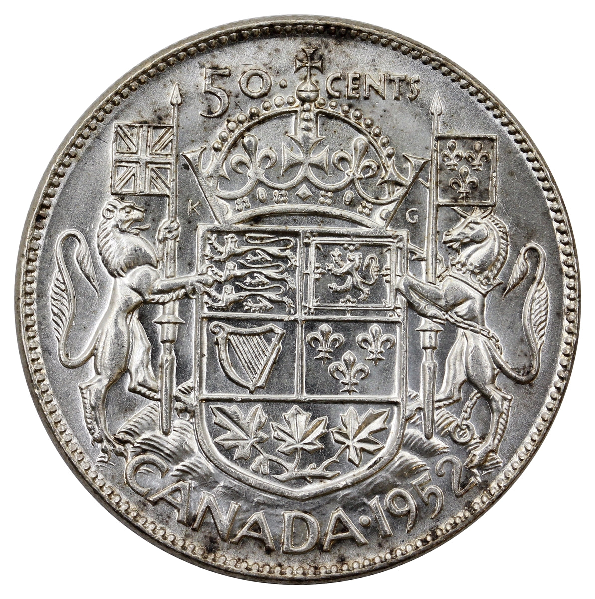 1952 Canada 50-cents AU-UNC (AU55)