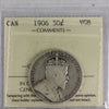 1906 Canada 50-cents ICCS Certified VG8