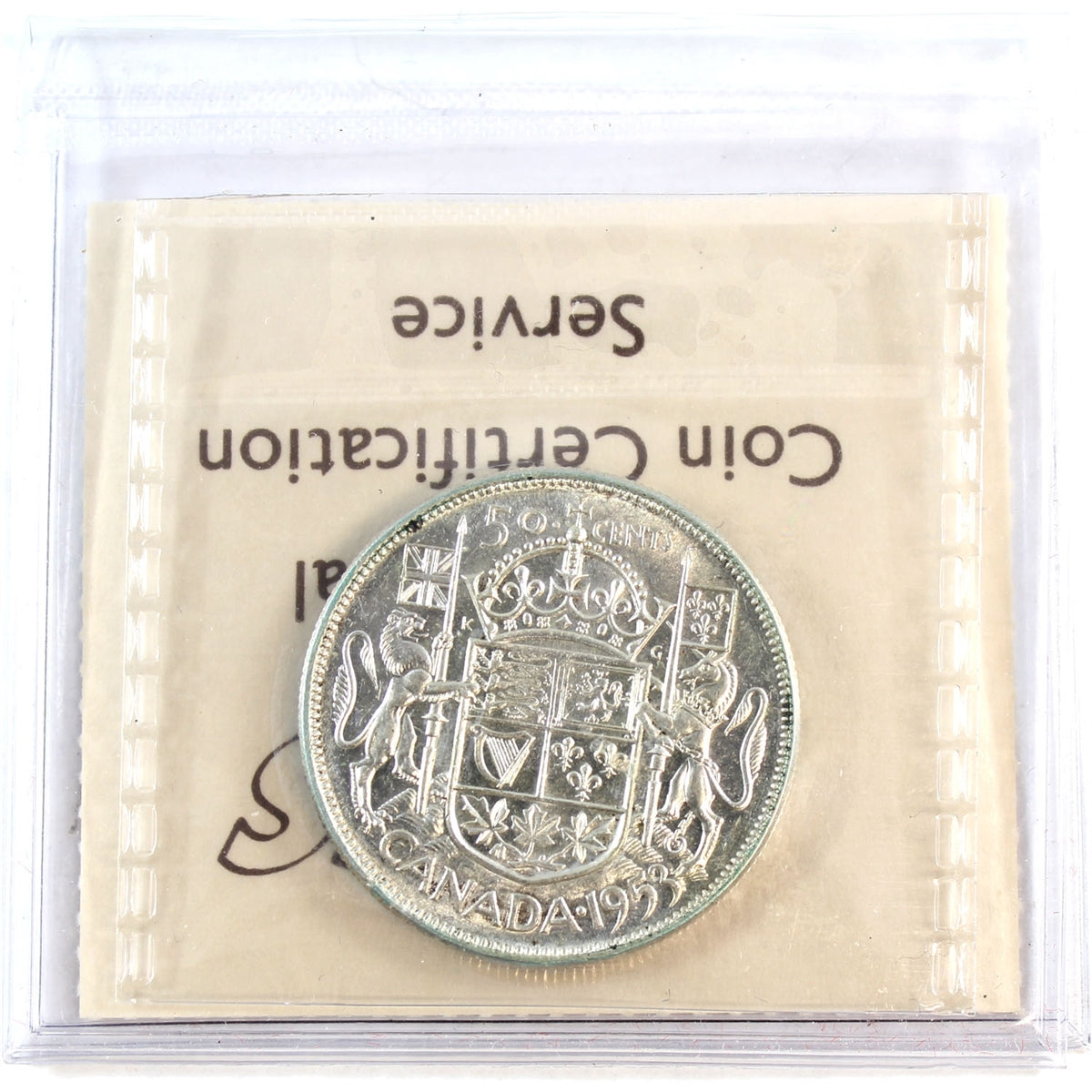 1953 Large Date, NSF Canada 50-cents ICCS Certified EF40
