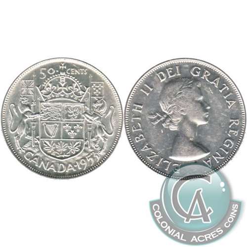 1953 Large Date NSS Canada 50-cents EF-AU (EF45)