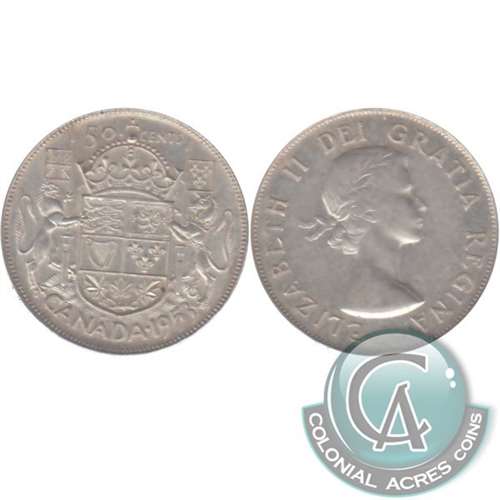 1953 Large Date NSS Canada 50-cents Extra Fine (EF40)