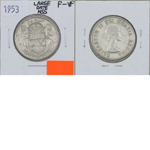 1953 Large Date NSS Canada 50-cents F-VF (F15)