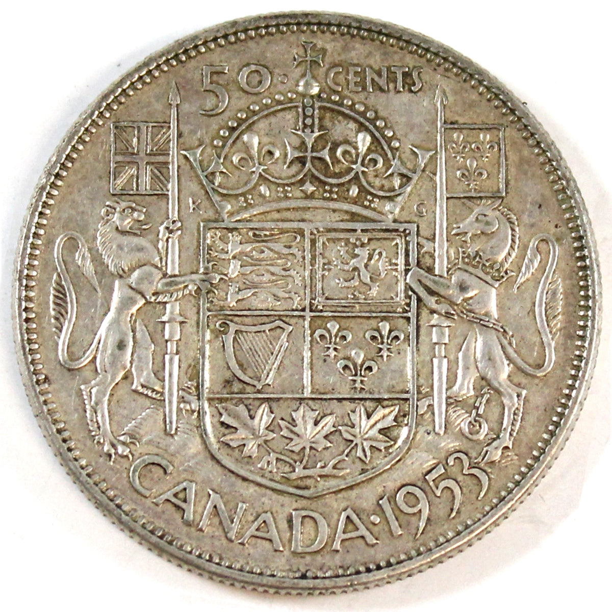 1953 Large Date SS Canada 50-cents VF-EF (VF30)