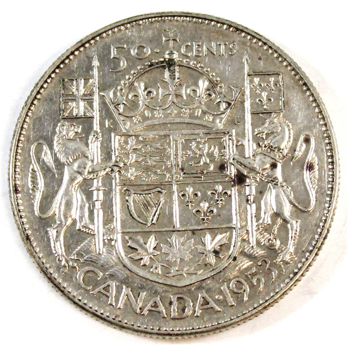 1953 Small Date NSS Canada 50-cents Very Fine (VF20)