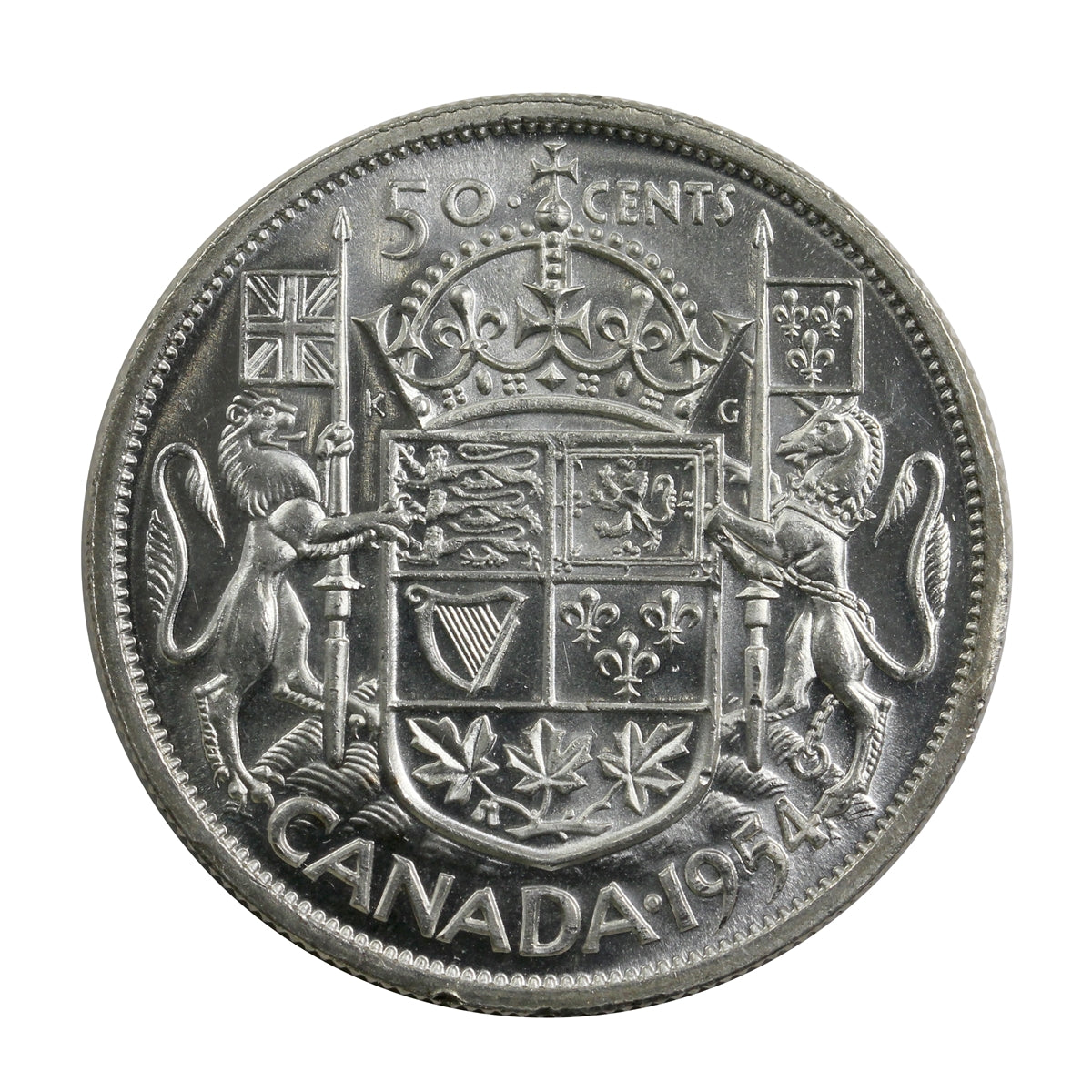 1954 Canada 50-cents Brilliant Uncirculated (MS63)