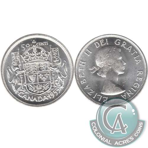1955 Canada 50-cents Choice Brilliant Uncirculated (MS64)