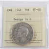 1946 Design in 6 Canada 50-cents ICCS Certified EF40