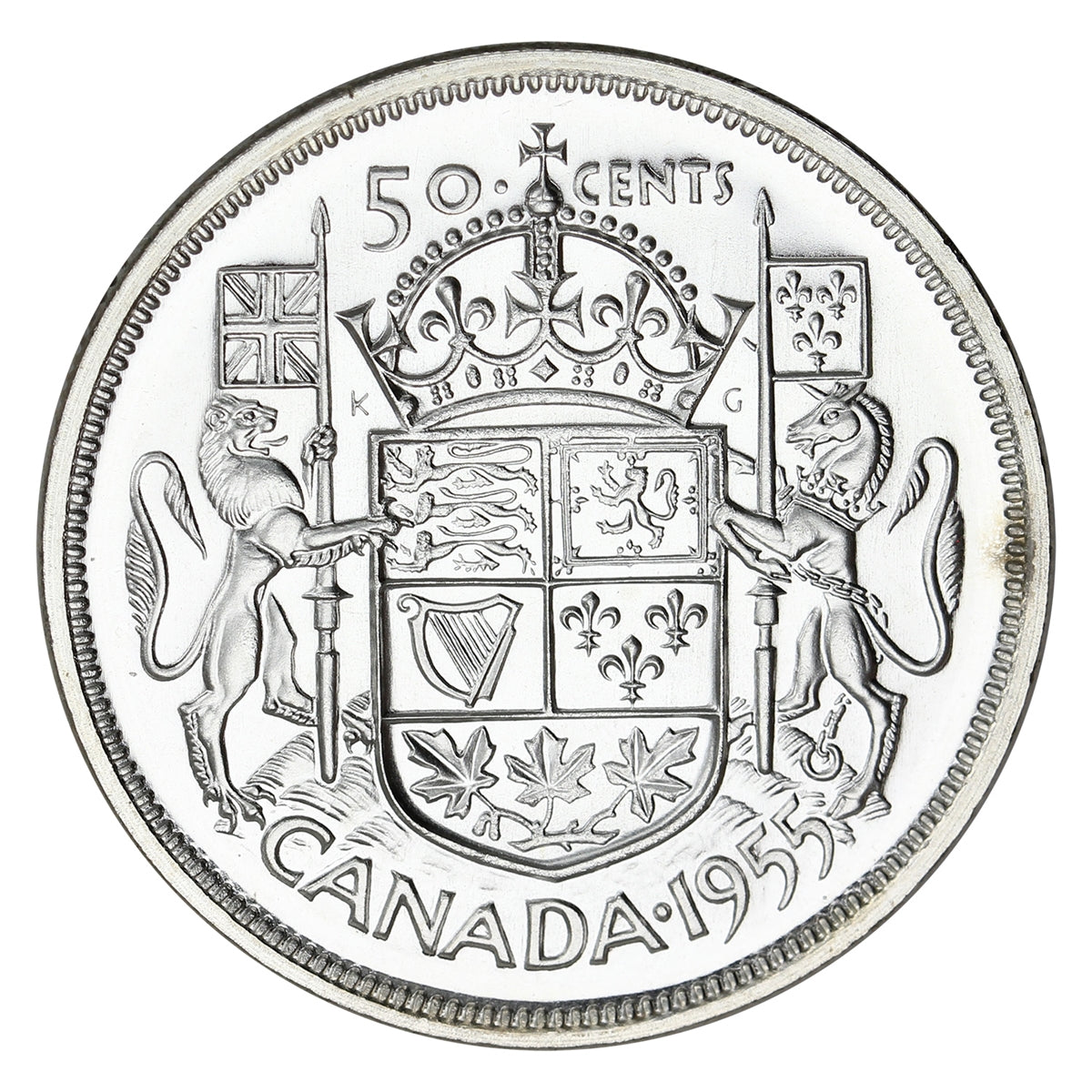 1955 Canada 50-cents Proof Like Cameo $