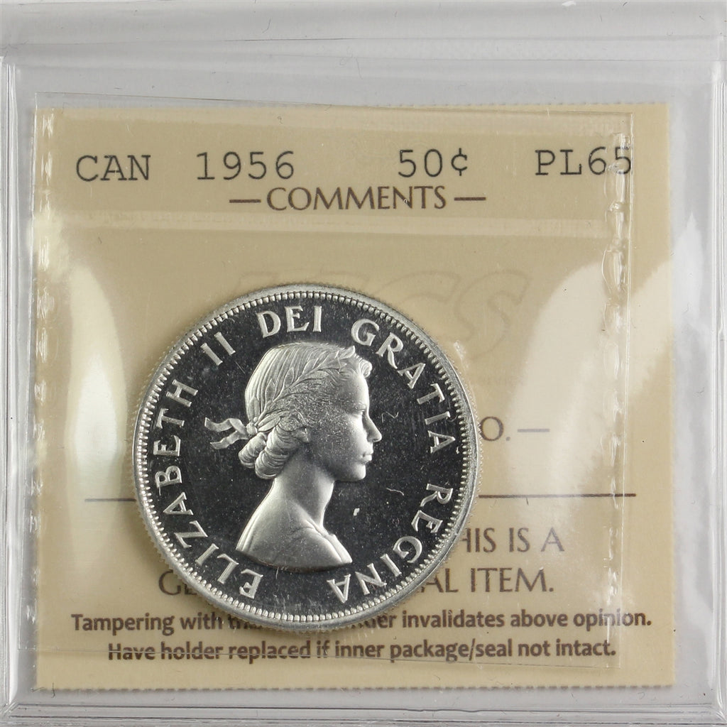 1956 Canada 50-cents ICCS Certified PL65