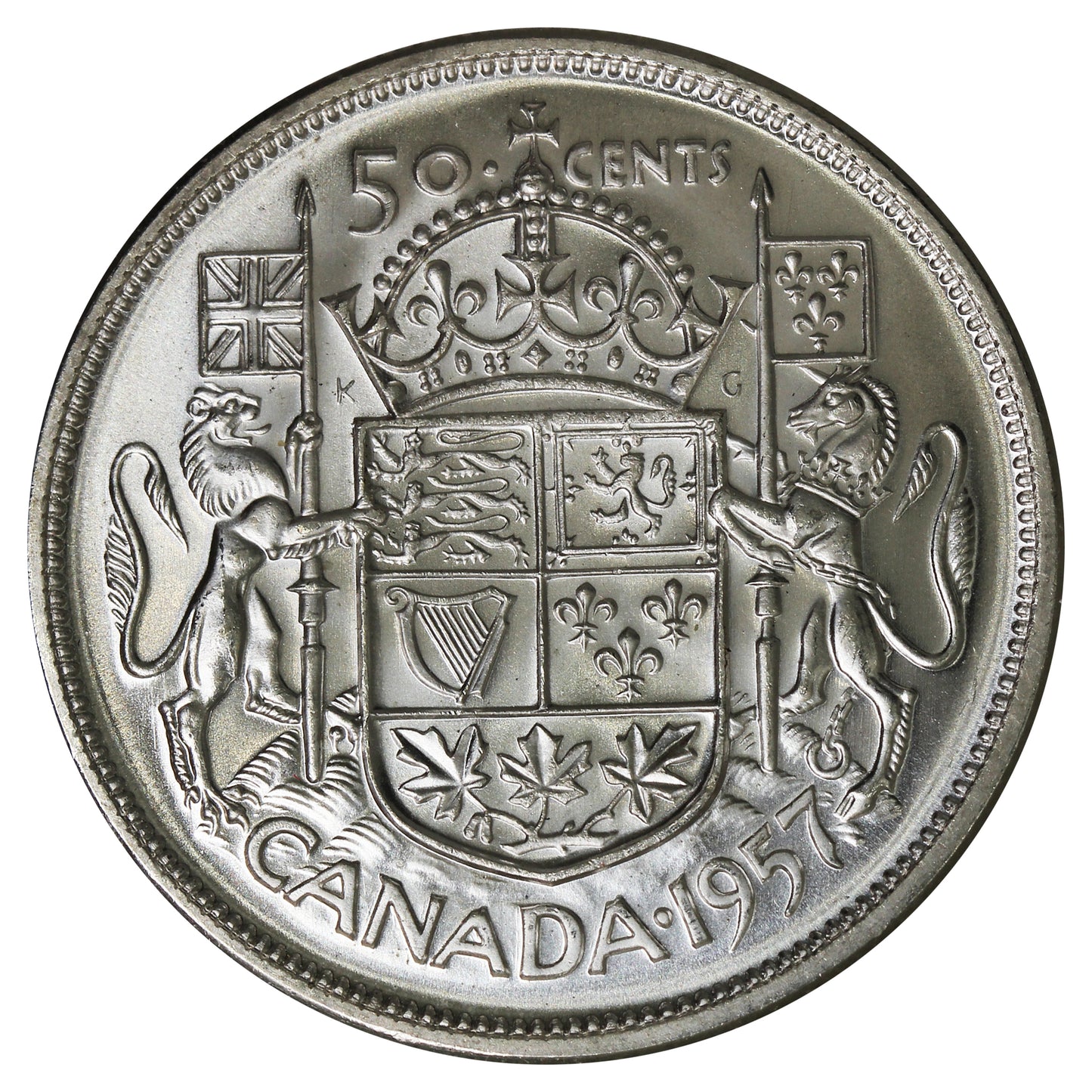 1957 Canada 50-cents Brilliant Uncirculated (MS63)