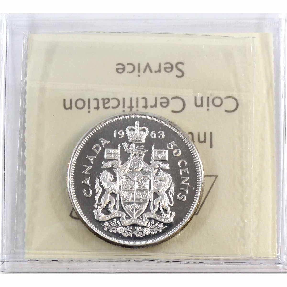 1963 Canada 50-cents ICCS Certified PL66 Ultra Heavy Cameo