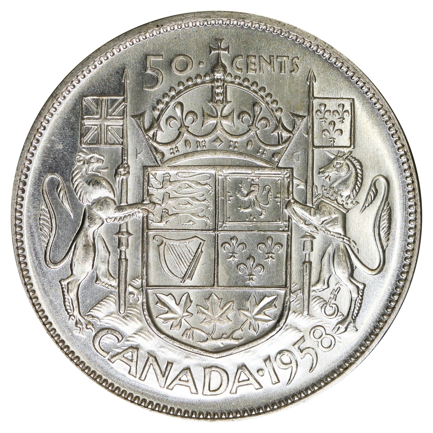 1958 Canada 50-cents Brilliant Uncirculated (MS63)