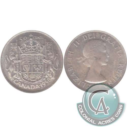 1958 Canada 50-cents Circulated
