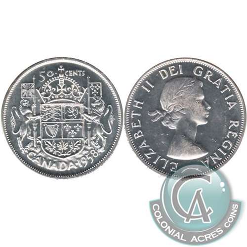 1958 Canada 50-cents Uncirculated (MS60)