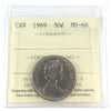 1969 Canada 50-cents ICCS Certified MS66
